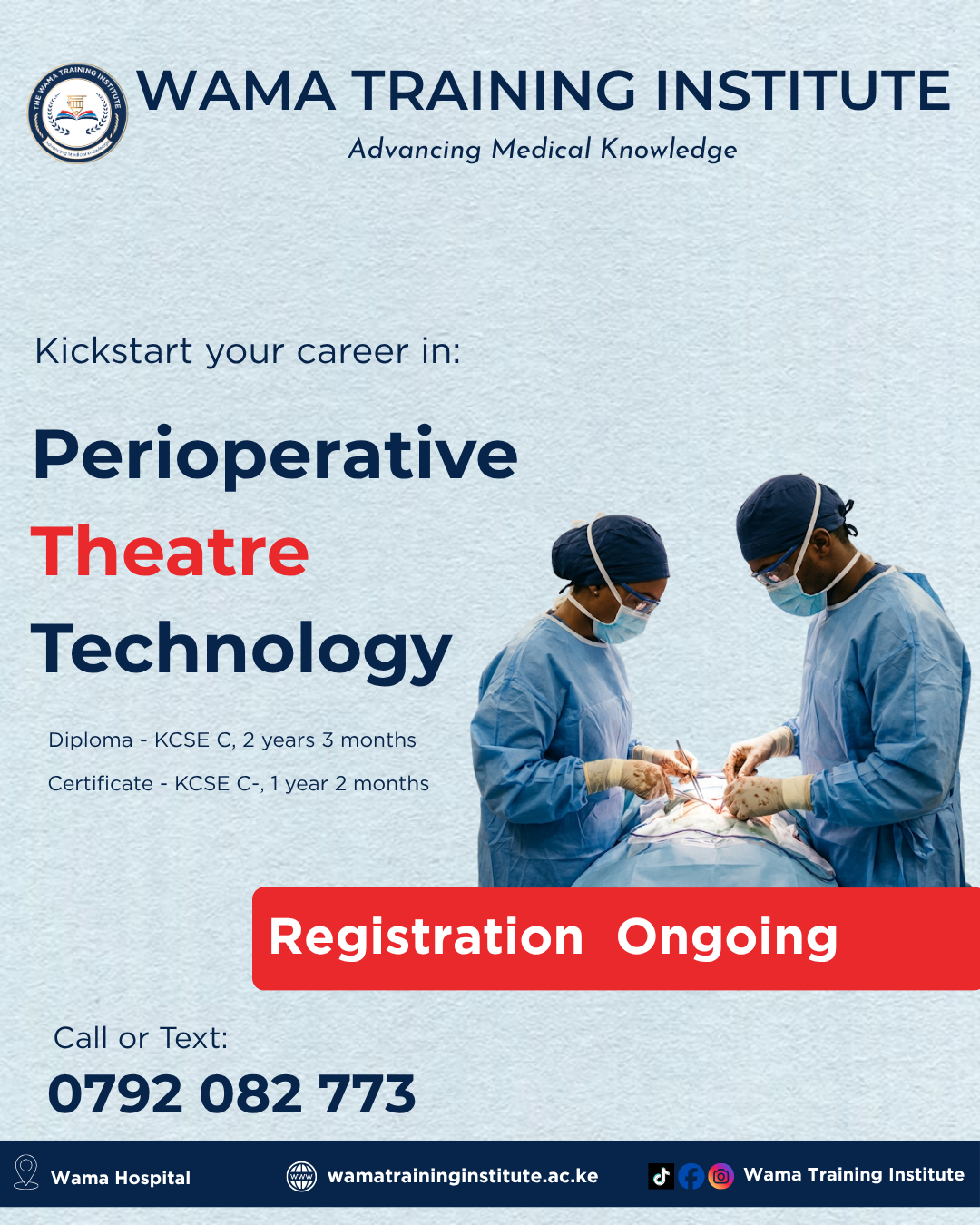 Certificate in Perioperative Theatre Technology